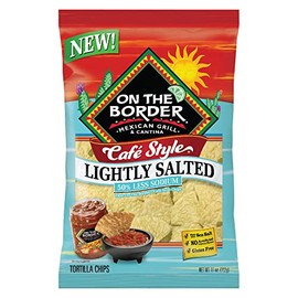 ON THE BORDER Café Style Lightly Salted Tortilla Chips 11 oz. Bag (Pack of 3)