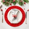 30 PCS Red Paper Placemats Round Place Mat Glitter Disposable
