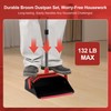 Tiumso Upgrade Broom with Dustpan Combo Set, Broom and Dustpan