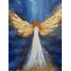 QAZWSX Diamond Painting Kits 5D Golden Angel Aesthetics Art, Diamond