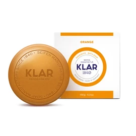 Klar Seifen Bath soap orange, 150 g, Cosmos certified, palm oil-free, suitable for normal skin, has a mood-enhancing effect, soap 11020