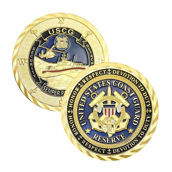 WOERDA U.S. Coast Guard Navy Challenge Coin Commemorative Prayer Coin
