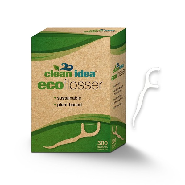 Clean Idea Ecofloss, (300 Picks), EcoFlosser Pick, Floss Picks for Adult and Kids Teeth, Teeth Flossers, Reusable Tooth Floss Picks, Floss Sticks,