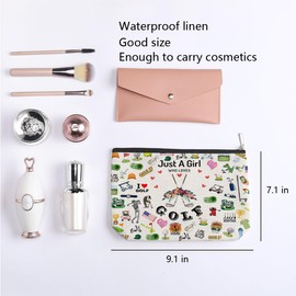 Golf Gifts Inspirational Gifts for Women Golf Lover Gifts for Golfer Golf Gifts for Girls Women Her Player Coach Makeup Bag Golfing Gifts for Women Christmas Birthday Gifts Just A Girl Who Loves Golf