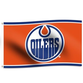 bbgm5 For Edmonton Oilers Flag 3x5Ft Banner, HD Printing 100D Satin Outdoor/Indoor Banner Large for Fans Patio Garden Man Cave Room Decor