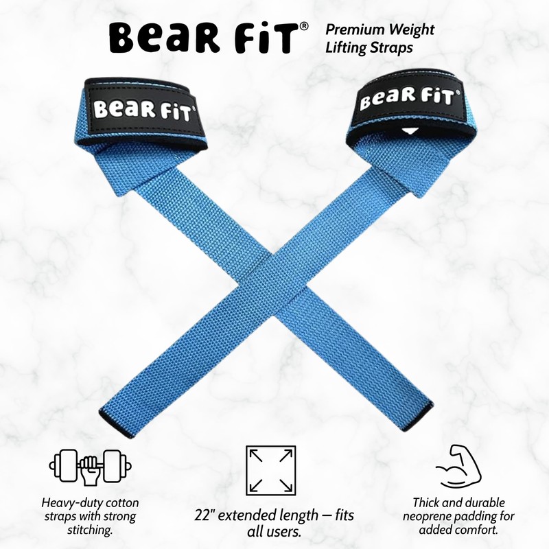 BEAR Fit | Premium Weight Lifting Straps with Neoprene Wrist