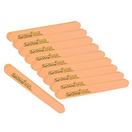 Profesjonalny zestaw 10 sztuk profesjonalnych odbojników do paznokci | prosta 120/180 | dwustronne pilniki do paznokci | średnia ziarnistość | do naturalnych paznokci żelowych (p) omarańczowych)