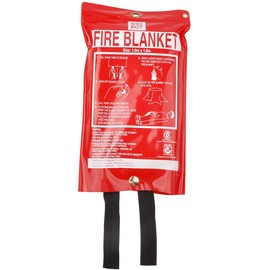 TOPEX 1.0m x 1.0m Fire Blanket Emergency Fire Blanket Home Fireproof Blanket Cotton Glass Fire Retardant Blankets for Emergency Survival Safety for Offices, Kitchen, Warehouse