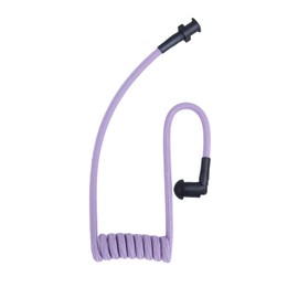 Braided Acoustic Coil Tube Knitted Nylone Moisture Resistant Radio Earpiece Replacement with Bright Color (Purple)