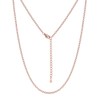 Silvora Rose Gold Chain Necklace, 2MM Rolo Cable Necklace Stainless