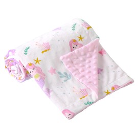 iEvolve iEvolve Baby Blanket Ultra Soft Double Layer with Dotted Backing Receiving Blankets Toddler Baby Nursery Bed Blankets Shower Gifts(Mermaid,80 * 120cm)