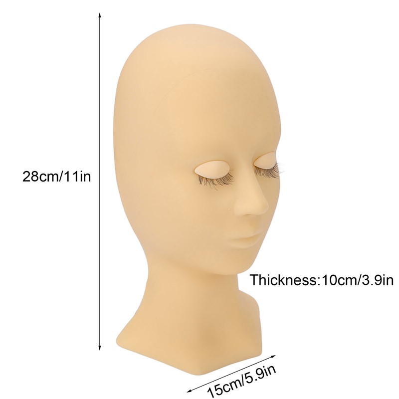 Eyelash Mannequin Head High Simulation Elastic Washable Soft Silicone Makeup