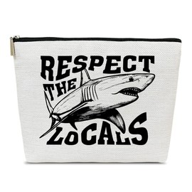 Ythuil Funny Shark Design Makeup Bag For Mom Women, Shark Toiletry Bag Cosmetic Bag For Traveling, Cute Ocean Shark Themed Gifts Lovers Gift For Teen, Mothers Day Birthday Christmas