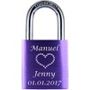 ♥ Love Goals Engraved Love Padlock with Engraving | Individual