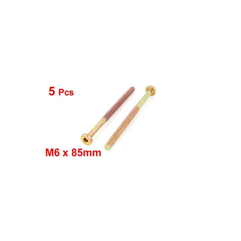 uxcell M6 x 85mm Threaded Hex Socket Head Cap Screws