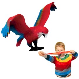 Rep Pals - Parrot, Stretchy Toy from Deluxebase. Super Stretchy Animal replicas That Feel Real, Great for Kids