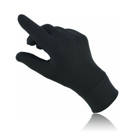 Swift Wear Thin Silk Liner Inner Gloves Ski Motorcycle Skiing Walking Cycling Thermal Glove (Black, XS)