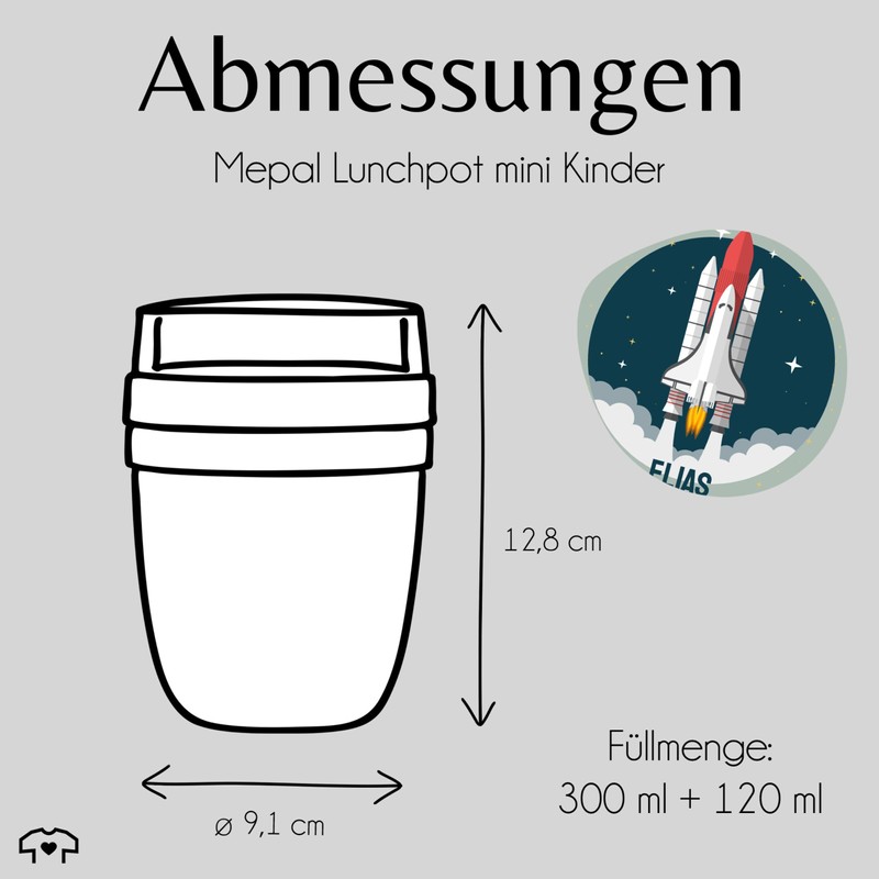 Lunchpot Kinder Müslibecher to go Joghurtbecher für Mepal Ellipse -