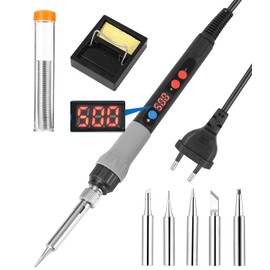 Zhufas Soldering Iron Kit, 110W LED Soldering Iron with Adjustable 180°C - 500°C with On/Off, 10g Soldering Wire