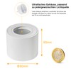 Gleonlux LED Surface-Mounted Ceiling Spotlight IP44 Flat 1 x Surface-Mounted