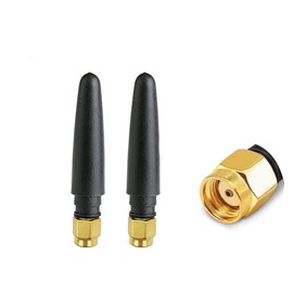 FPV Antena 2.4GHz 2.4G 5.8G Mini WiFi Dual Band Antena para Router PC Mini-itx Placa base TuffTalk WiFi 6 tarjetas FPV TX Transmisor Thinkcentre RP-SMA Male Dipole Whip Omnidireccional Antennas-Pack de 2