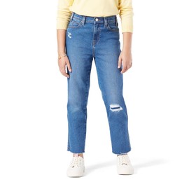 Signature by Levi Strauss & Co. Gold Label Girls' High Rise Ankle Straight Jeans, (New) Make A Splash, 5
