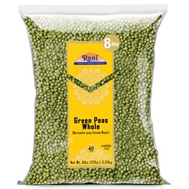 Rani Green Peas Whole, Dried (Marrowfat Peas, Vatana, Matar) 128oz (8lbs) 3.63kg Bulk ~ All Natural | Vegan | Kosher | Gluten Friendly | Product of USA