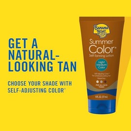 Banana Boat Self-Tanning Lotion, Light/Medium Summer Color for All Skin Tones - 6 Ounce
