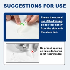 Ceeport Transparent Film Dressing 2.36" x 2.75", 100 Packs Waterproof Wound Bandage Adhesive Patches, Wound Cover Patches for Post Surgical Shower, IV Shield, Tattoo Aftercare Bandage