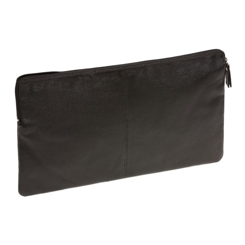 Bank deposit bag extra big LEAS, Genuine Leather, black -
