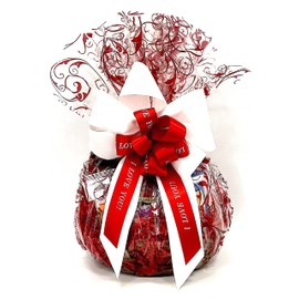 Valentine's Day Chocolate Gift Basket with Cookies, Candy and Snacks, Gourmet Gift for Men, Women, Friends, Family, Coworkers - Happy Valentine's Day (43 Piece)