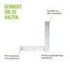 Corner Brackets Large Pack Sendzimir-Galvanised 120 x 120 x 20