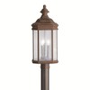 Kichler 9918TZ Kirkwood Outdoor Post Mount 3-Light, Tannery Bronze