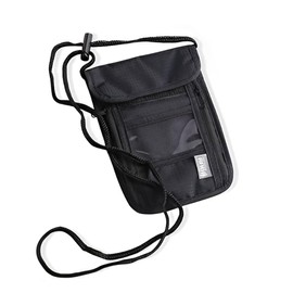 JOCXZI Neck Wallet Passport Holder, RFID Blocking Passport Bag, Passport Holder Travel Wallet, Travel Document Wallet Organiser, Pouch for Storing Airline Tickets,Passports,Phones,Bank Cards(Black)