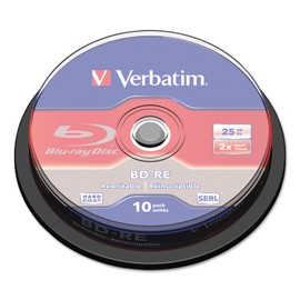 Verbatim BD-RE 25GB 2X Surface - 10pk Spindle Box - 25GB - 10pk Spindle