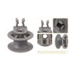 Walmine 4581DD3002A Upper Dishrack Roller Assembly Replacement for LG Dishwashers,