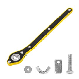 Llave de gato con trinquete, llave de gato para autos con asa giratoria de 360° que ahorra trabajo con asa larga, asa de gato de tijera, llave de rueda para motocicleta, furgoneta, SUV y otros