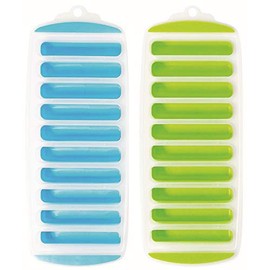 Avanti 12483 10 Cup Pop Release Ice Stick Tray 2-Pieces Set, Blue/Green 1.8 cm*29.0 cm*11.5 cm