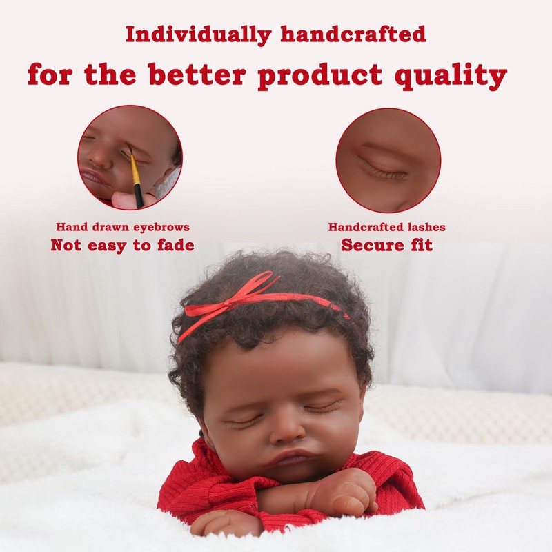 CHAREX Realistic 18 Inch Reborn Baby Doll - African American