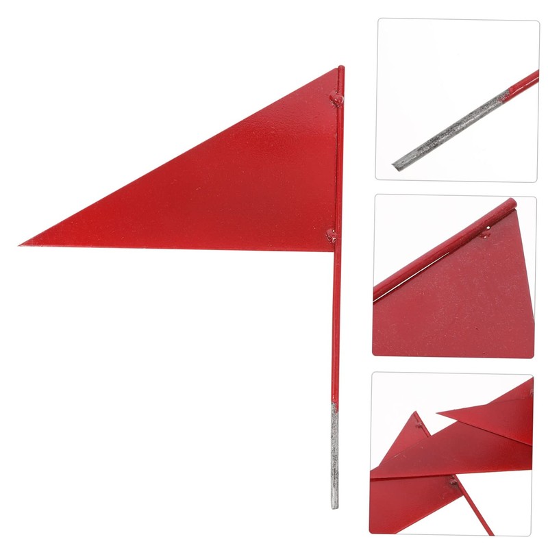 Sosoport 4 Pack Solid Iron Stick Triangle Flags Shot Put