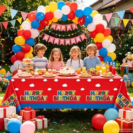 3 Pack Video Games Tablecloth Super Cute Cool Brother Tablecloth Brothers Adventure Party Tablecloths Plastic Disposable Cartoon Theme Party Decoration for Kids Birthday Party Supplies 51 X 86 IN