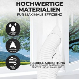 Window Seal for Air Conditioning - Effective Insulation for Windows - Easy to Install, Energy Saving & Perfect Fit for Mobile Air Conditioners, Reduces Heat and Cold - Flexible, Reusable