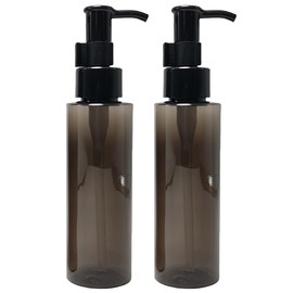2PCS 100ml 3.4oz Empty Black Plastic Lotion Pump Bottle Dispenser Jars Refillable Cosmetic Travel Container for Lotion Shampoo Shower Aromatherapy