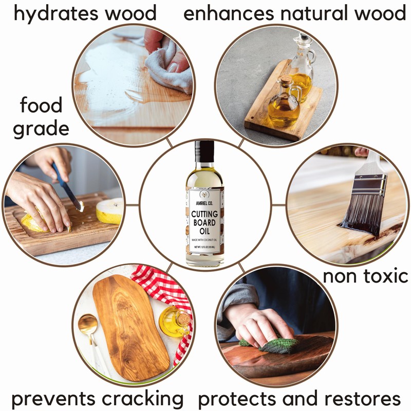 Cutting Board Oil 12 fl oz – 100% Food-Grade Mineral