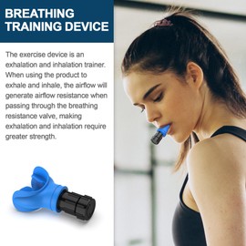 Adjustable Resistance- The Breathing Exercise Device resistance valve is simple to adjust to meet different needs for achieving greater results (Blue)