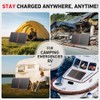 DOKIO 100W Portable Foldable Solar Panel Kit, Compact 18.9x26in Design