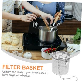 VICASKY 1 PC Stainless Steel Spice Strainer with Hook Chain Multi Purpose Seasoning Ball Filter for Cooking Restaurant Use