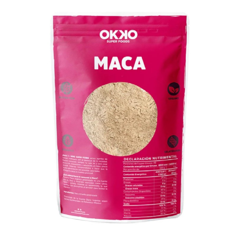 Maca Gelatinizada Orgánica en polvo 200 g | OKKO Superfoods