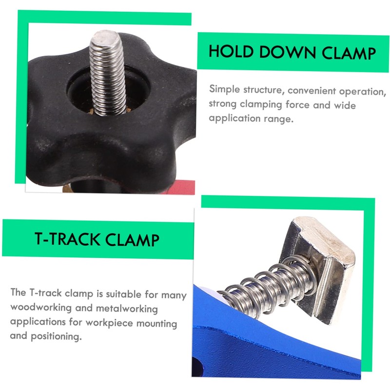 COHEALI 2pcs Carpenter T Slot Clamp Quick Act Hold Down