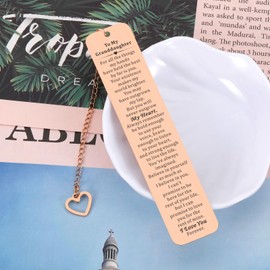 Granddaughter Valentines Day Gifts, Granddaughter Gifts from Grandma Mimi Nana, Bookmarks for Reading Kids, Sentimental Popular Gift for Girls, 18th Birthday Gift for Grandkids